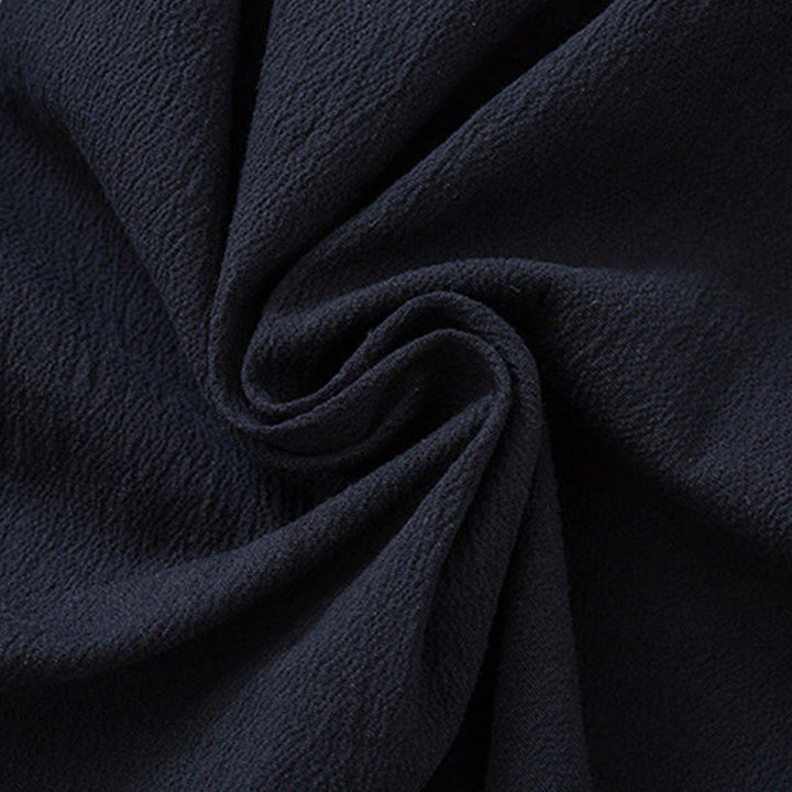 Traje Tang con botones de rana para hombre de Buddha Stones, chaqueta y camisa con bordado de grulla blanca de algodón y bolsillos