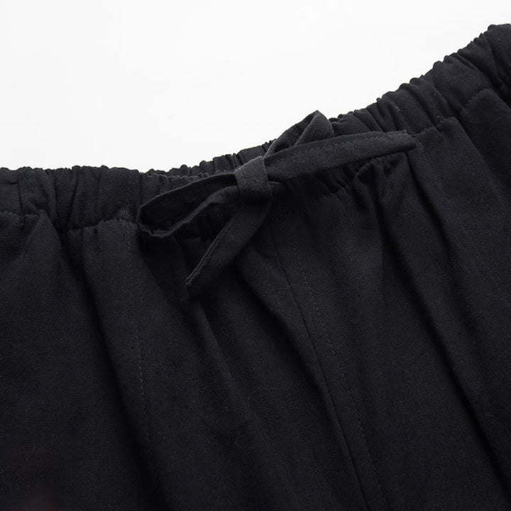 Conjunto de 2 piezas de camisa y pantalones de manga larga de algodón con botones de rana para hombre con Buddha Stones - image 10