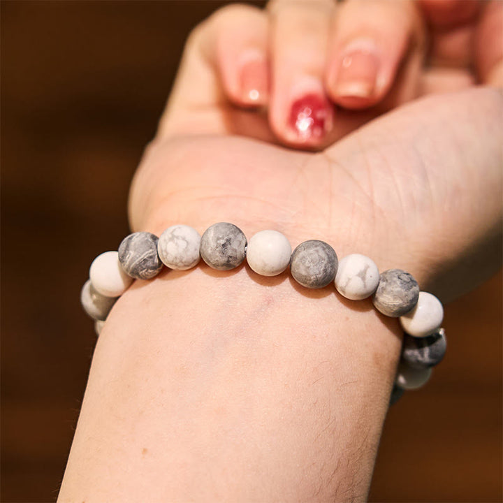 Buddha Stones con jaspe Picasso y turquesa blanca - image 2