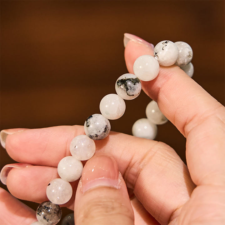 Pulsera de armonía de piedra lunar arcoíris de Buddha Stones