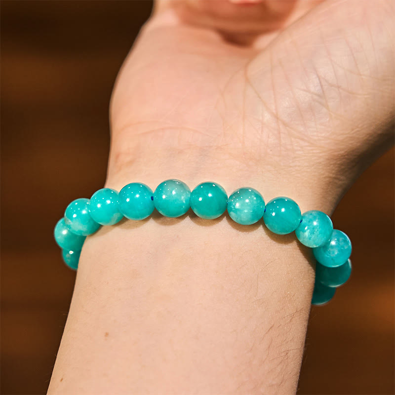 Pulsera de equilibrio positivo de amazonita con Buddha Stones