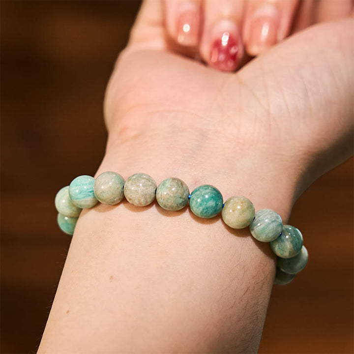 Pulsera de equilibrio positivo de amazonita con Buddha Stones