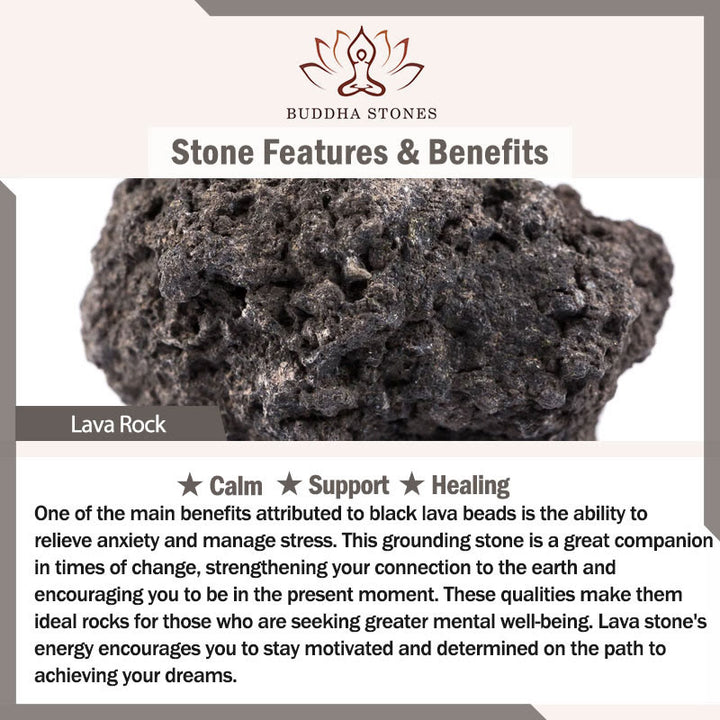 Pulsera de calma con múltiples vueltas de latón y cobre con cuentas Dzi de tres ojos y piedra de lava vintage de Buddha Stones