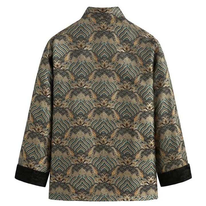 Traje Tang con Buddha Stones y bolsillos para hombre