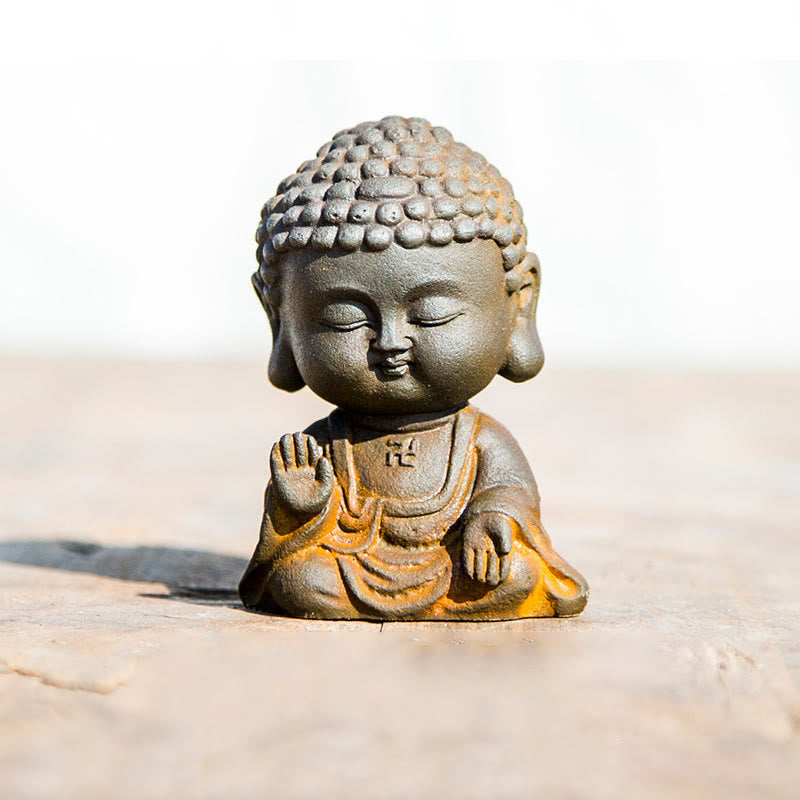 Estatua de resina fundida con óxido de hierro en polvo de Buddha Stones para decoración del hogar