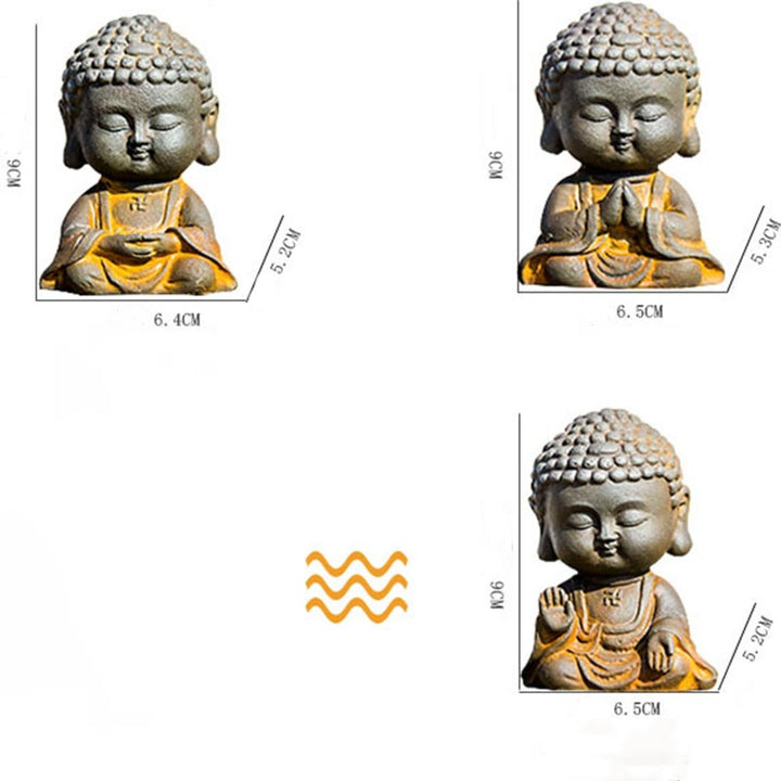 Estatua de resina fundida con óxido de hierro en polvo de Buddha Stones para decoración del hogar