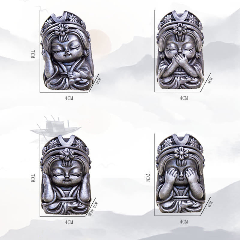 Estatua de resina fundida con óxido de hierro en polvo de Zakiram hecha a mano con Buddha Stones, decoración zen para el hogar