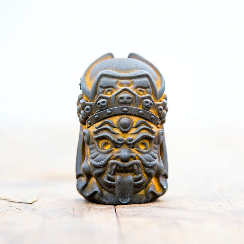 Estatua de resina fundida con óxido de hierro en polvo de Zakiram hecha a mano con Buddha Stones, decoración zen para el hogar