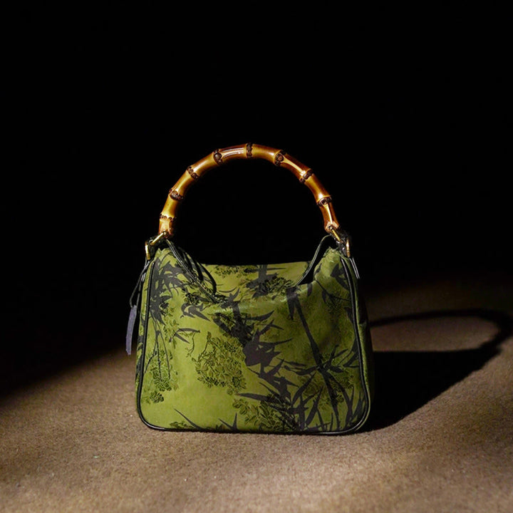 Bolso bandolera de seda Xiangyunsha con asa de Buddha Stones de Buda