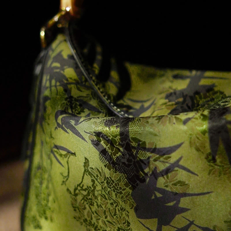 Bolso bandolera de seda Xiangyunsha con asa de Buddha Stones de Buda
