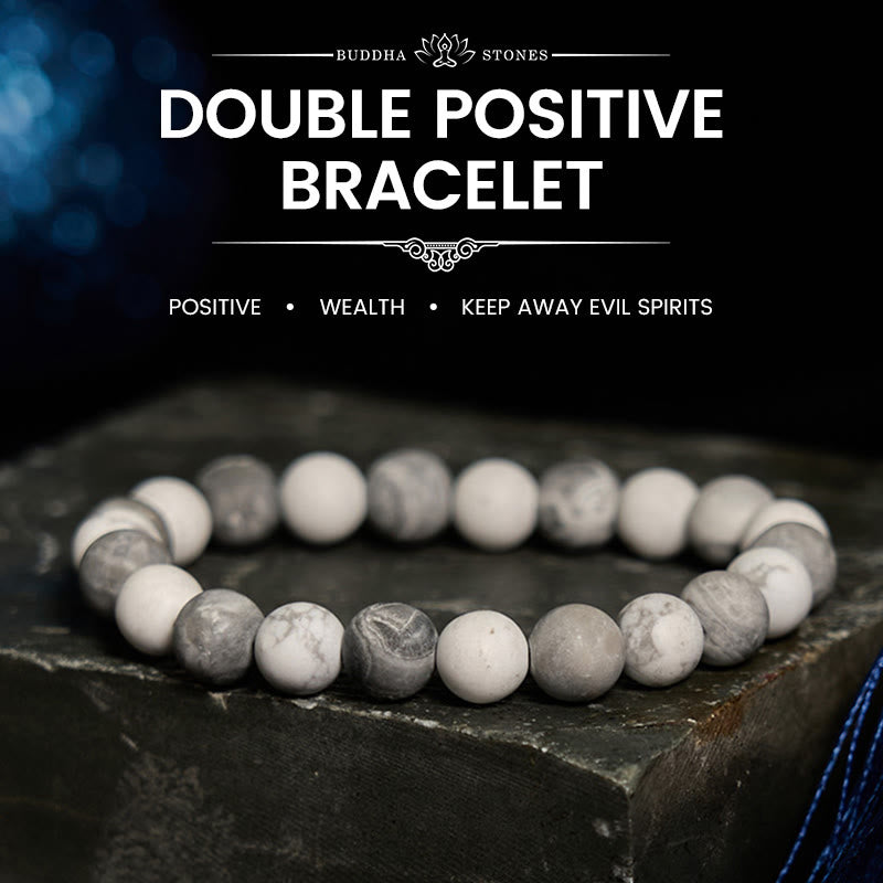 Buddha Stones con jaspe Picasso y turquesa blanca - image 0