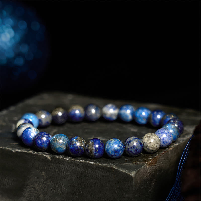 Pulsera de equilibrio positivo de lazurita con Buddha Stones