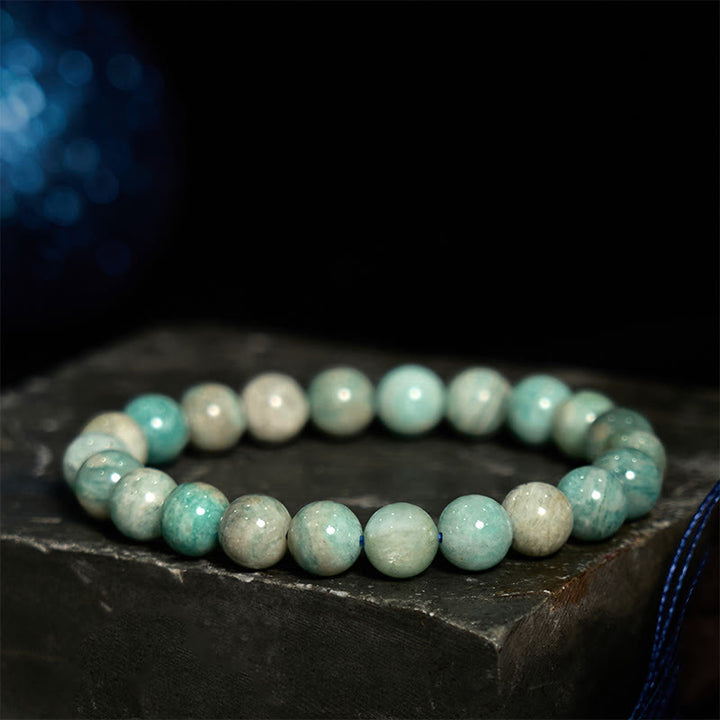 Pulsera de equilibrio positivo de amazonita con Buddha Stones