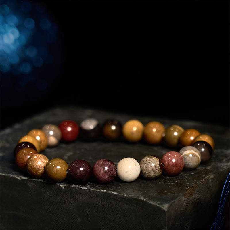 Pulsera de crecimiento emocional de mokaíta con Buddha Stones