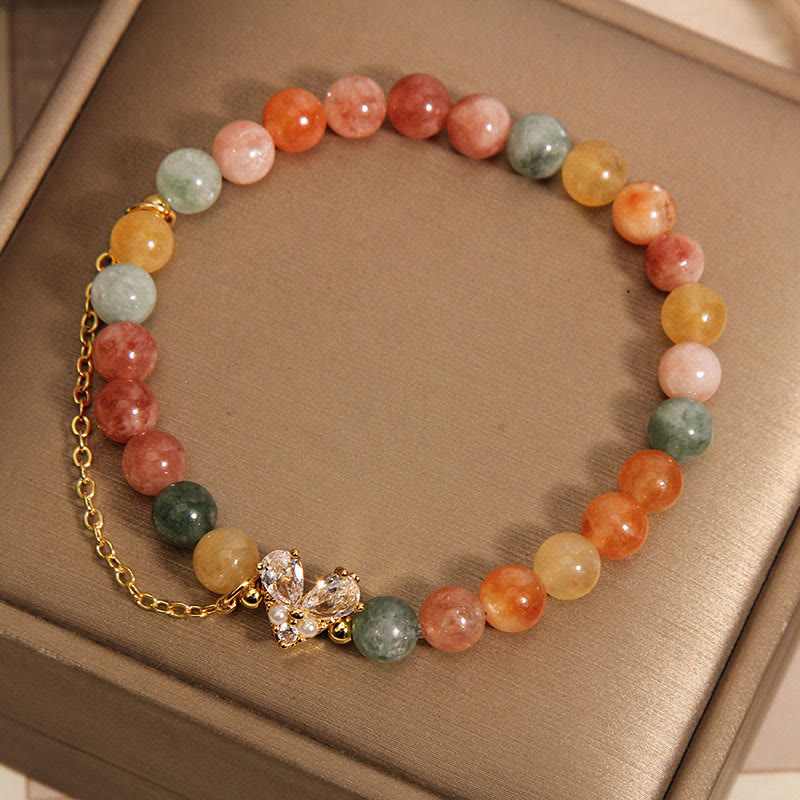 Pulsera de prosperidad con cristales verdes citrinos y Buddha Stones