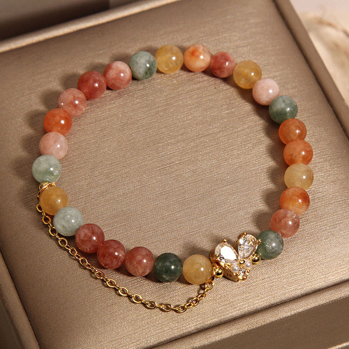 Pulsera de prosperidad con cristales verdes citrinos y Buddha Stones