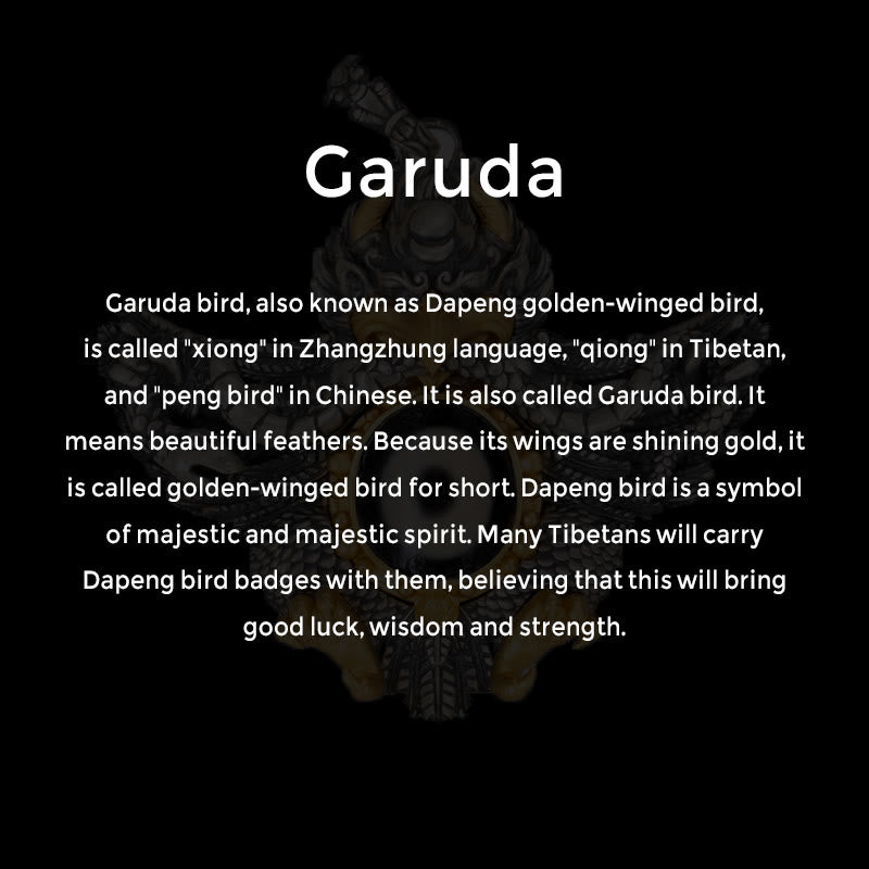 Collar con colgante de Buddha Stones de plata de ley 925 con cuentas de Dzi tibetanas y pájaro Garuda - image 8