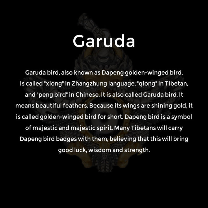 Collar con colgante de Buddha Stones de plata de ley 925 con cuentas de Dzi tibetanas y pájaro Garuda - image 8