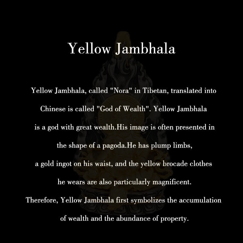 Collar con colgante de plata de ley 925 con Buddha Stones y bendición del dios de la riqueza Jambhala amarillo del Tíbet