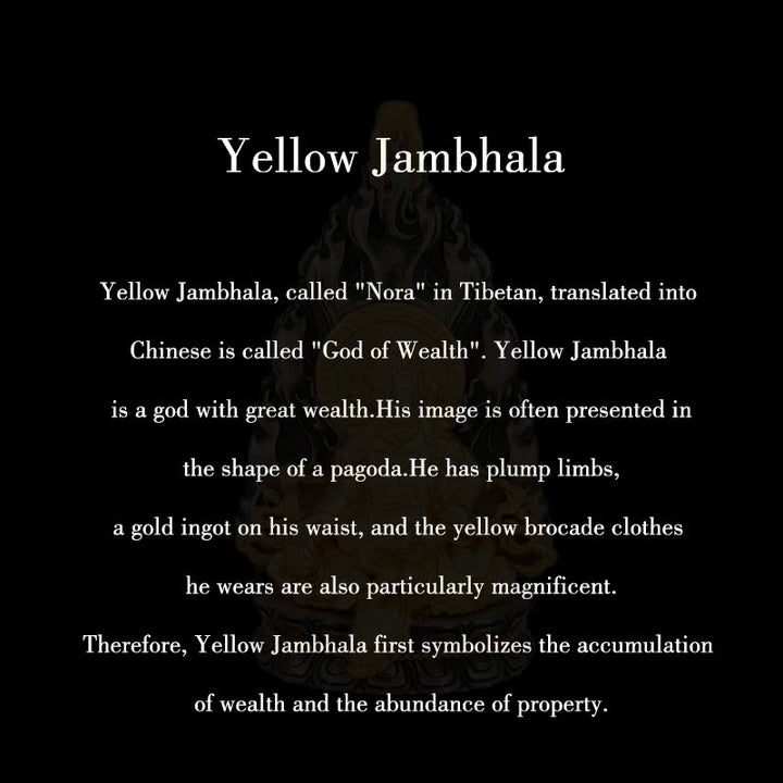 Collar con colgante de plata de ley 925 con Buddha Stones y bendición del dios de la riqueza Jambhala amarillo del Tíbet