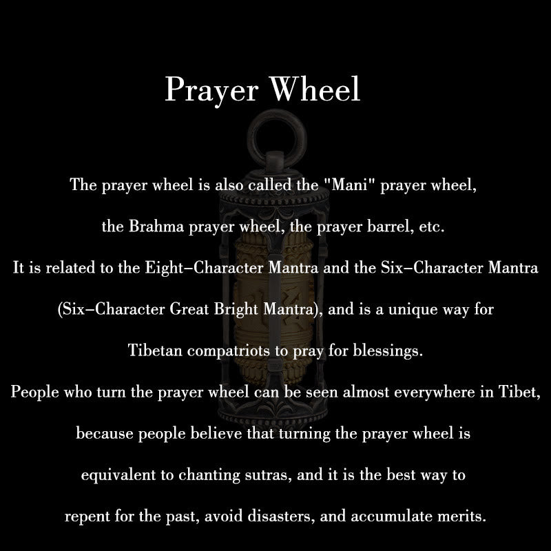 Collar con colgante de sabiduría Om Mani Padme Hum con rueda de oración tibetana de plata de ley 925 y Buddha Stones - image 13