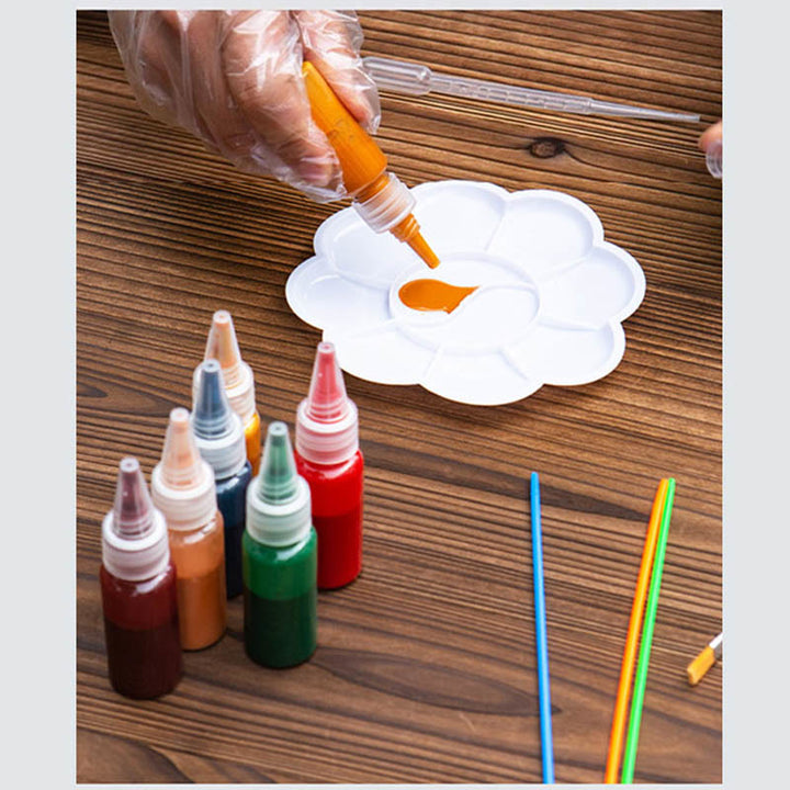 Abanico de mano con pintura en blanco de laca china hecha a mano con Buddha Stones