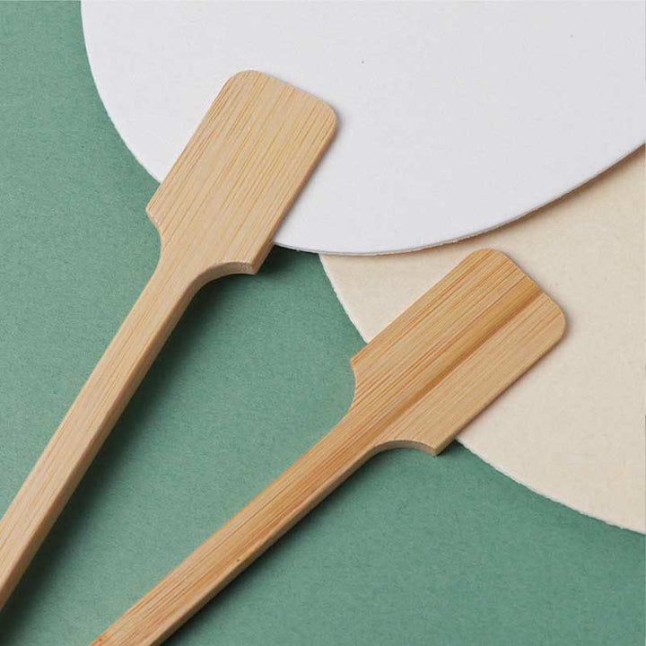 Abanico de mano con pintura en blanco de laca china hecha a mano con Buddha Stones