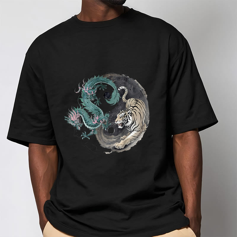 Camiseta de algodón con Buddha Stones , tigre, dragón y yin yang - image 7