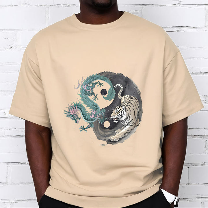 Camiseta de algodón con Buddha Stones , tigre, dragón y yin yang - image 11