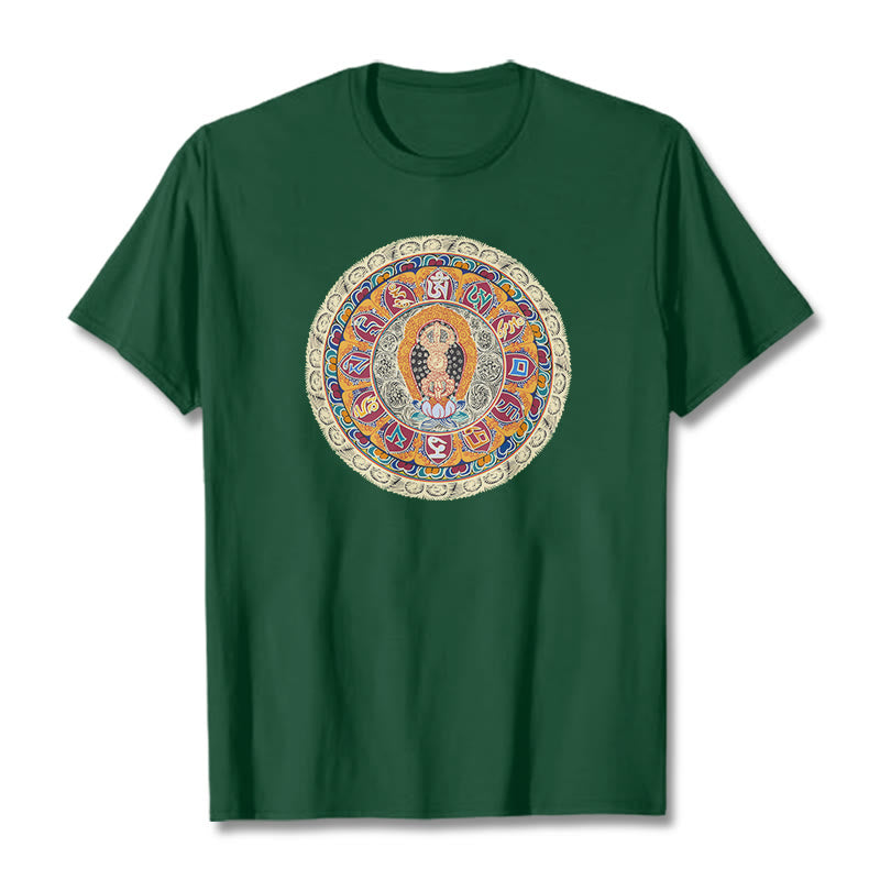 Camiseta de algodón con Buddha Stones - Verde bosque - 2XL - image 8