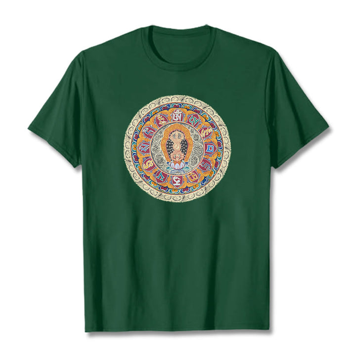 Camiseta de algodón con Buddha Stones - Verde bosque - 2XL - image 8
