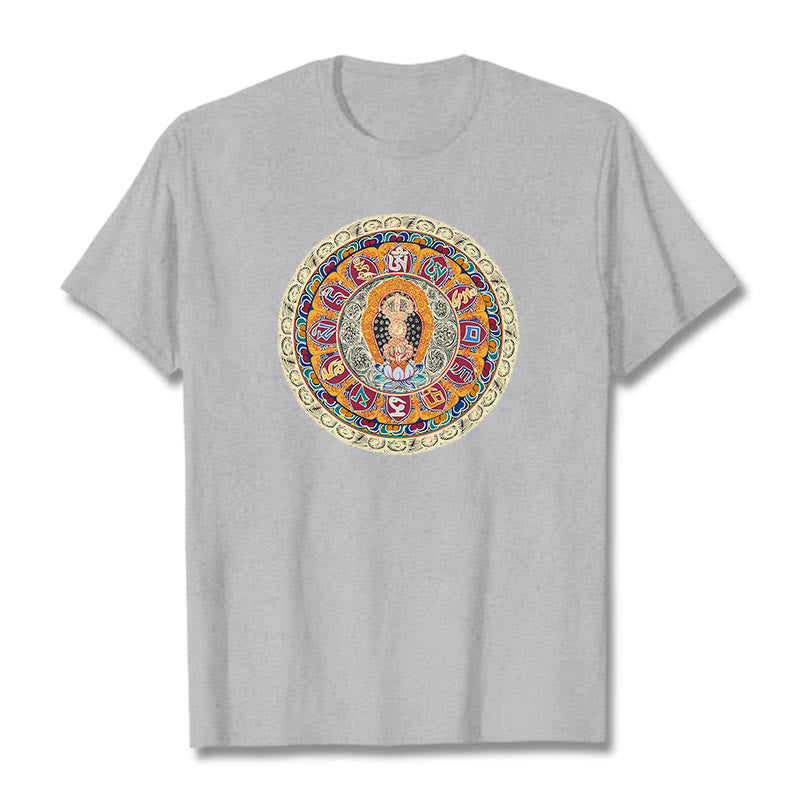 Camiseta de algodón con Buddha Stones - Gris claro - 2XL - image 18