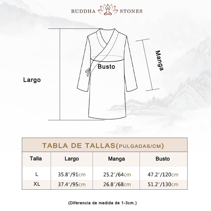 Juego de ropa de meditación Zen Tai Chi de algodón y lino, camisa de hombre de manga larga con cuello en V y pantalones, 2 piezas - image 6