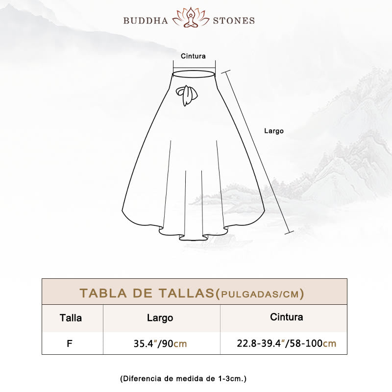 Piedras de Buda Dos Estilos Vestido Falda Flor Rosa de los Vientos Boho - image 6