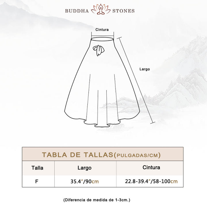 Buddha Stones Dos Estilos Vestido Bohemio de Verano Elefantes Líneas Falda con Cinturón