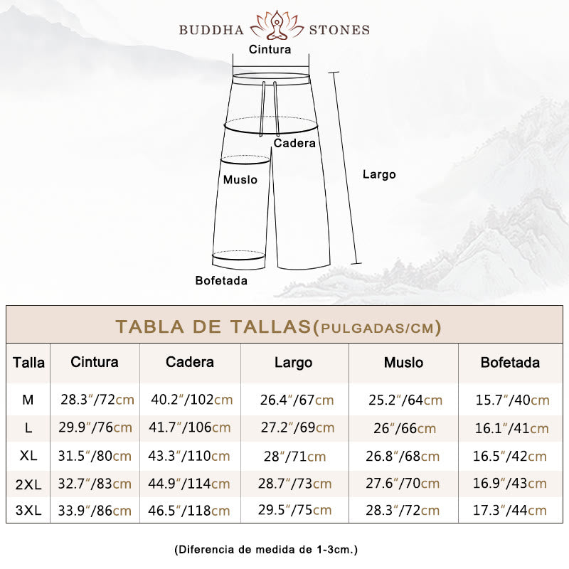 Pantalones de Hombre Buddha Stones en Color Sólido de Lino y Ramio con Cintura Ajustable y Bolsillos - image 6