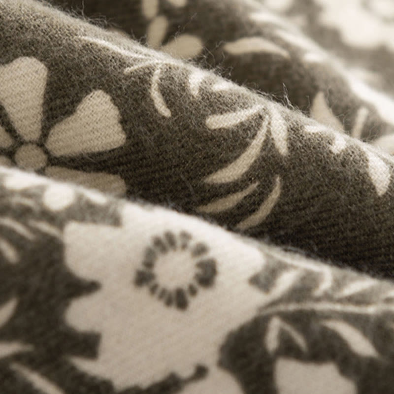 Chal tibetano con Buddha Stones y estampado de margaritas frescas para otoño e invierno, suave y cálido, para viajes