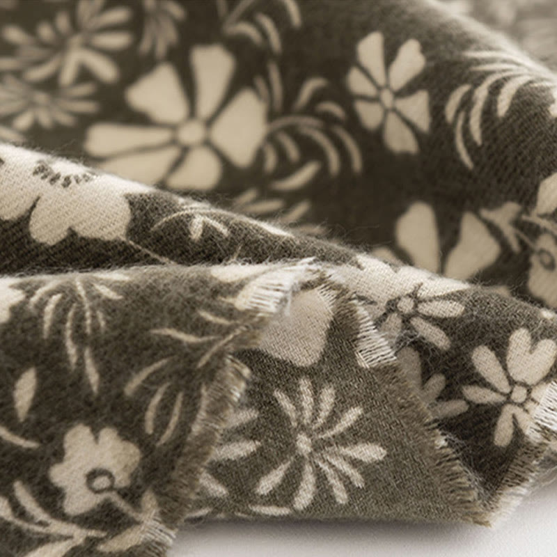 Chal tibetano con Buddha Stones y estampado de margaritas frescas para otoño e invierno, suave y cálido, para viajes