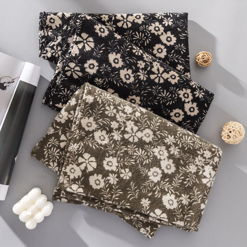 Chal tibetano con Buddha Stones y estampado de margaritas frescas para otoño e invierno, suave y cálido, para viajes