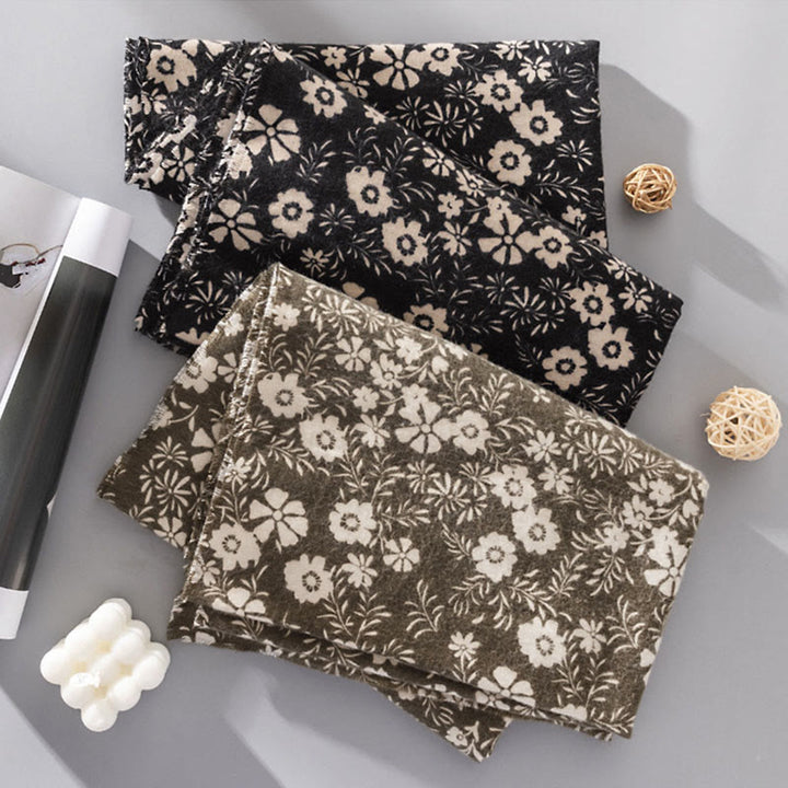 Chal tibetano con Buddha Stones y estampado de margaritas frescas para otoño e invierno, suave y cálido, para viajes