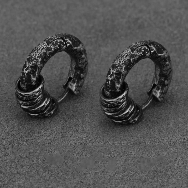 Pendientes de protección hechos a mano con Buddha Stones en plata de ley 925  - Negro carbón - Un par - image 17