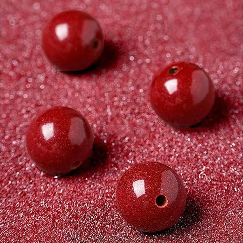 Pulsera de bendición del año de la serpiente con cuentas de cinabrio y Buddha Stones de jade hetiano