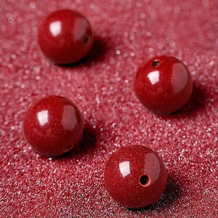 Pulsera de bendición del año de la serpiente con cuentas de cinabrio y Buddha Stones de jade hetiano