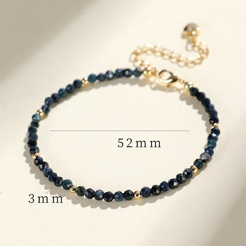 Pulsera de sabiduría con cuentas de cobre, turmalina e indicolita de Buddha Stones