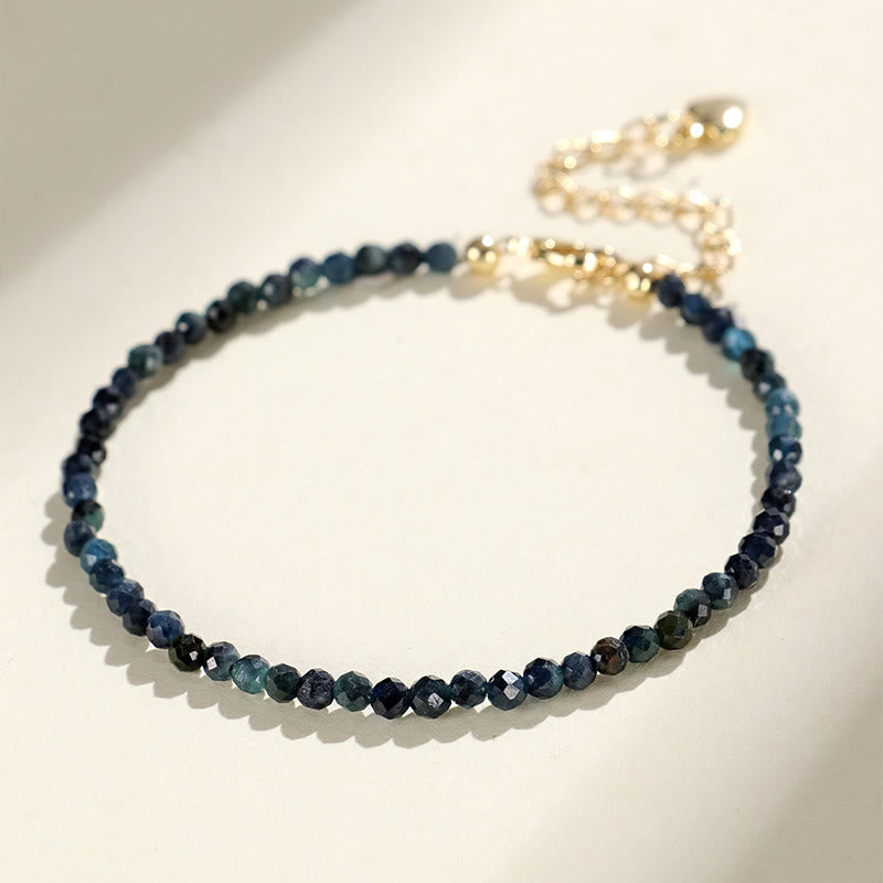 Pulsera de sabiduría con cuentas de cobre, turmalina e indicolita de Buddha Stones