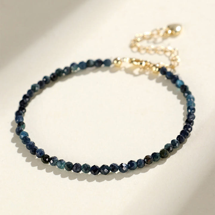 Pulsera de sabiduría con cuentas de cobre, turmalina e indicolita de Buddha Stones