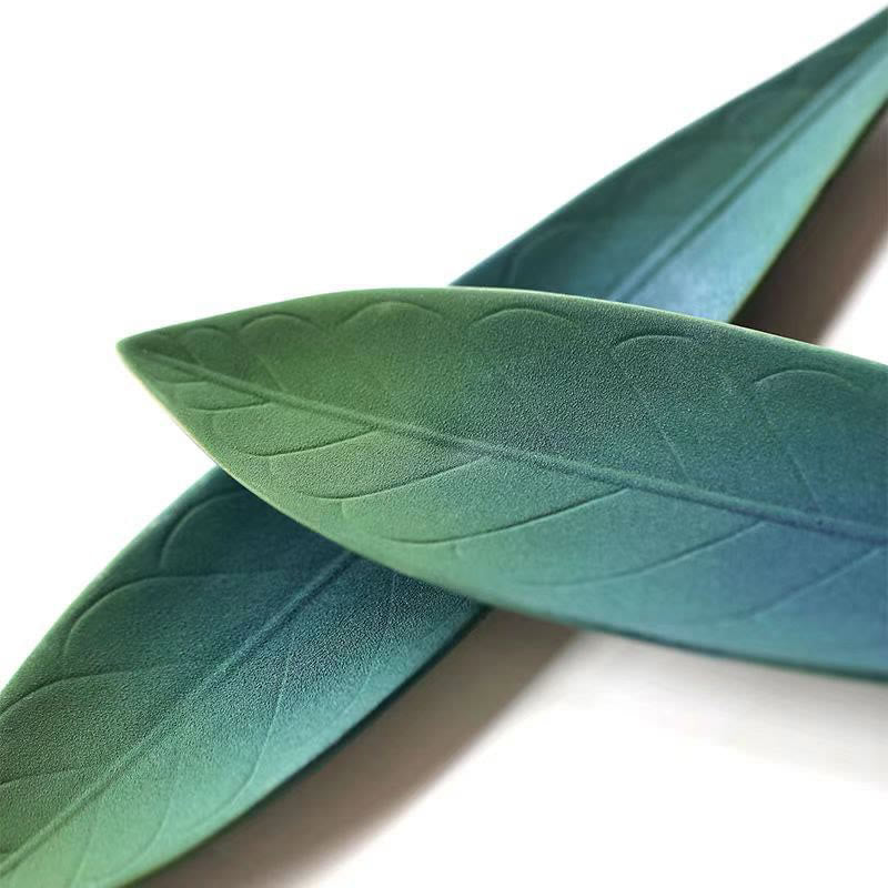 Quemador de incienso de cerámica con forma de hoja de sauce y Buddha Stones para curación