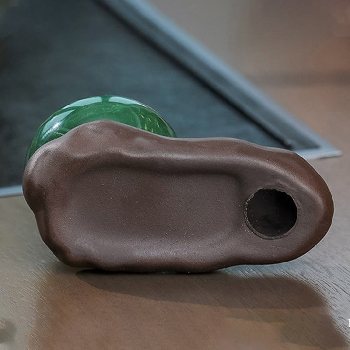 Quemador de incienso de cerámica para decoración de escritorio con Buddha Stones de la dinastía Tang para curación de alimentos