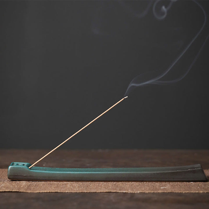Quemador de incienso de cerámica con forma de conejo, luna y Buddha Stones, PiXiu, para curación de montañas