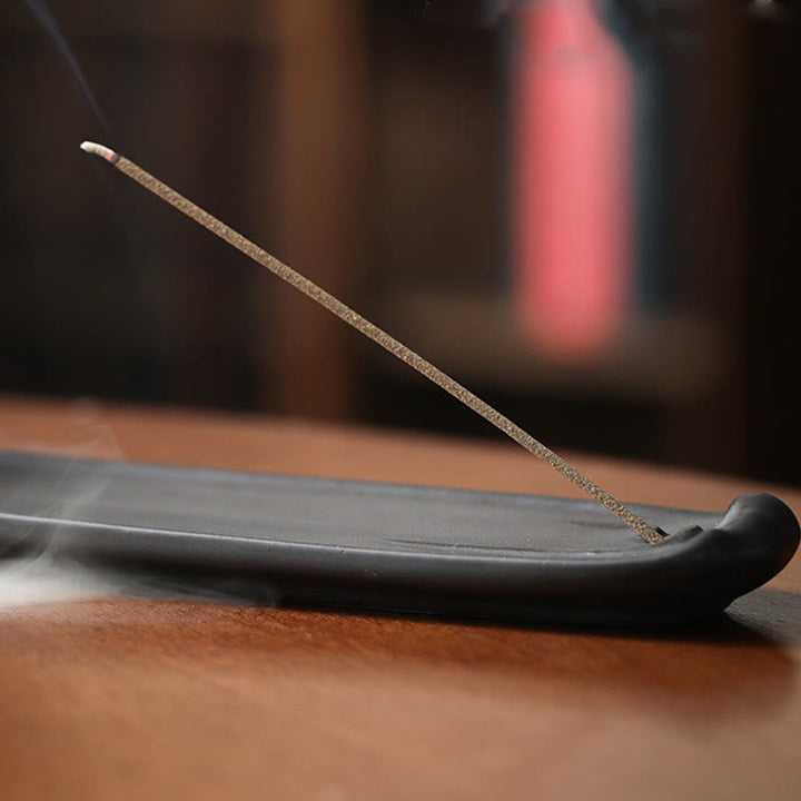 Quemador de incienso de cerámica con forma de conejo, luna y Buddha Stones, PiXiu, para curación de montañas
